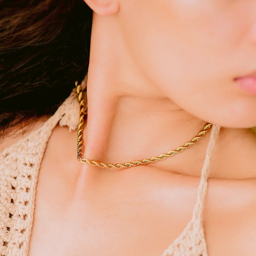 Cordélia Rope Chain Gold Necklace