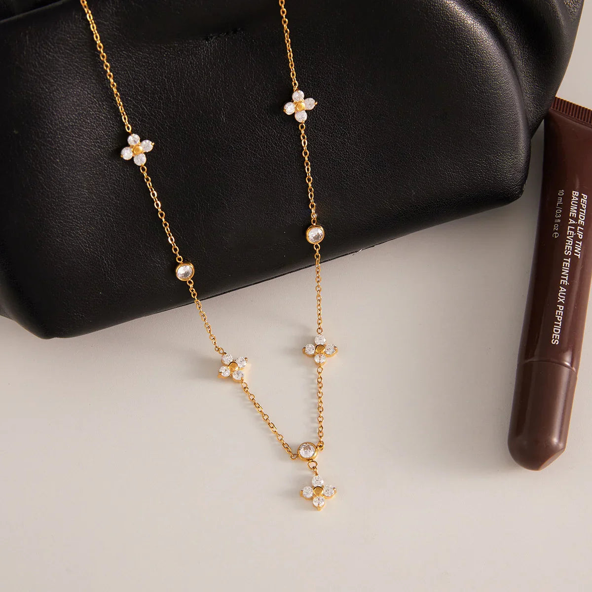 Clementine Diamond Clover Necklace