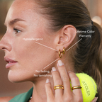 18K Gold Plated Classic Hoop Earrings 3 Sizes