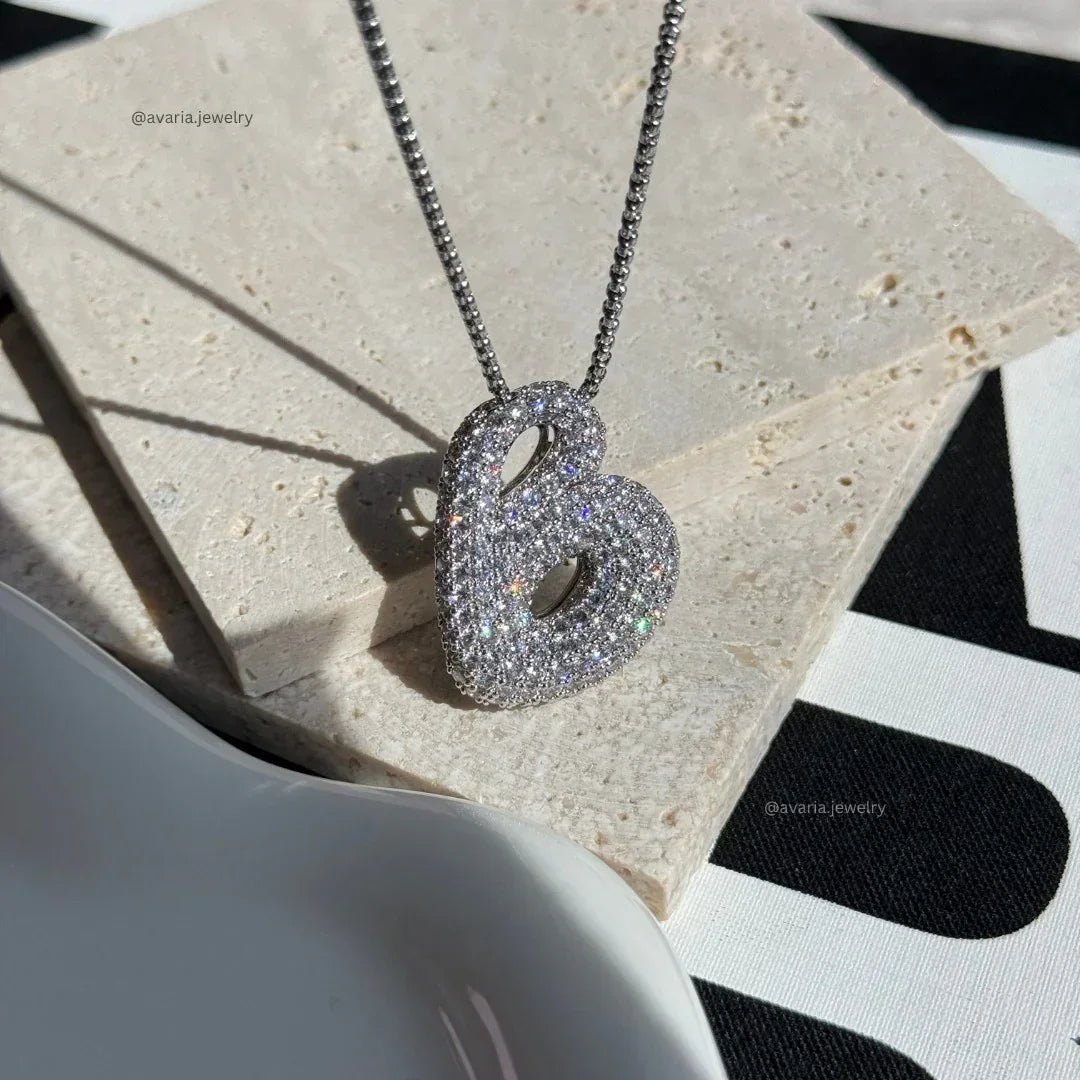 Genevieve Bubble Initial Necklace
