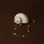 18K Gold Plated Dainty Freshwater Pearl Station Chain Choker