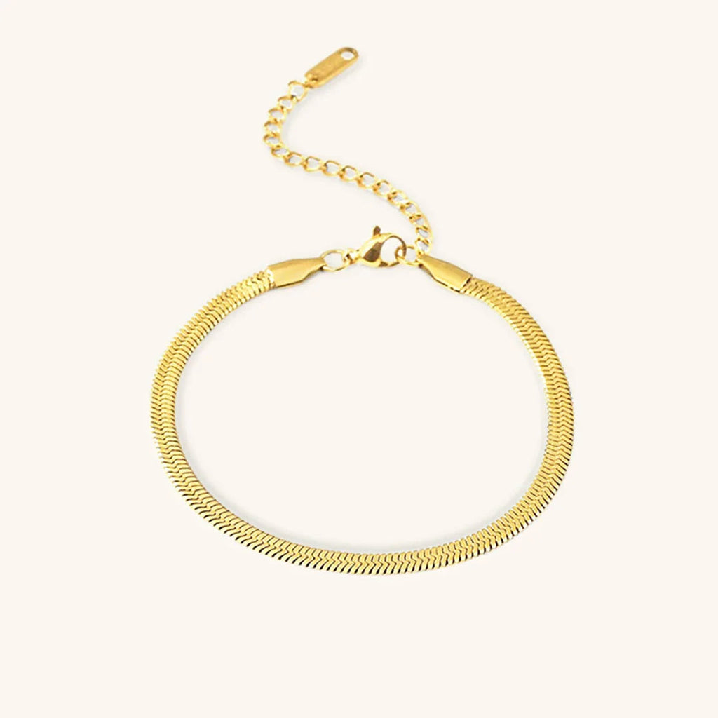 Herringbone Chain Choker & Bracelet Bundle Set