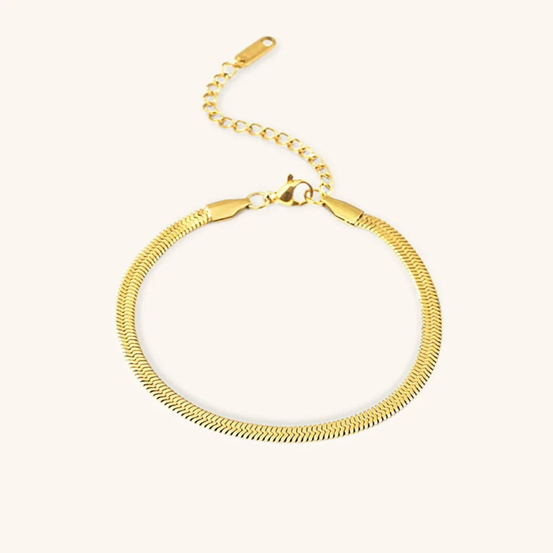 Herringbone Chain Choker & Bracelet Bundle Set