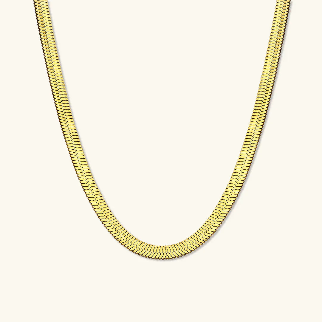 Vesper Herringbone Chain Necklace