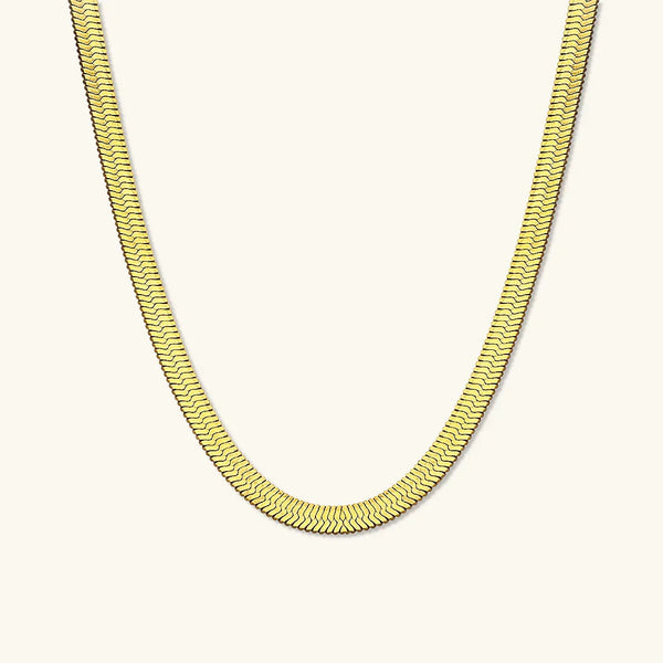 Vesper Herringbone Chain Necklace