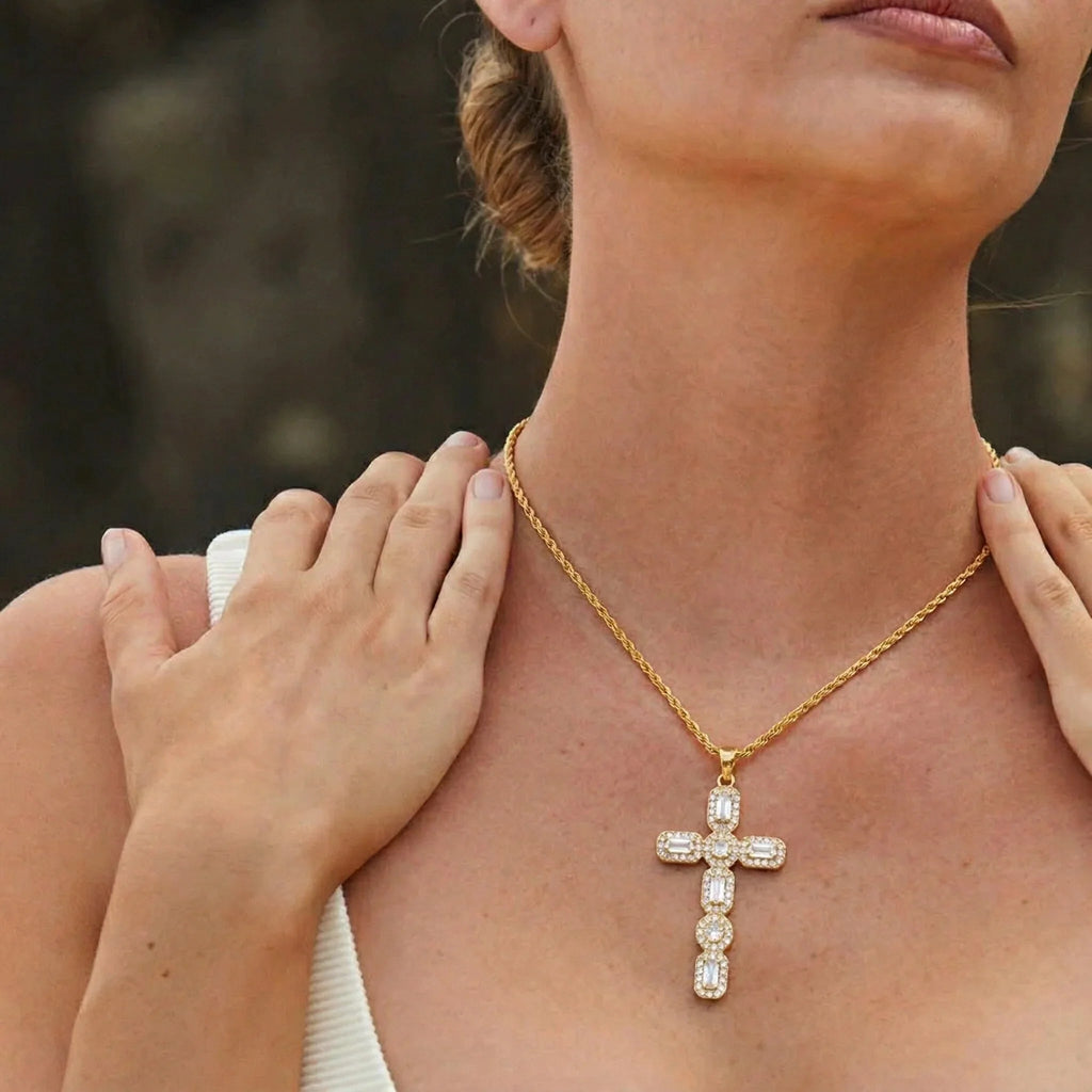 Celeste Diamond Cross Necklace