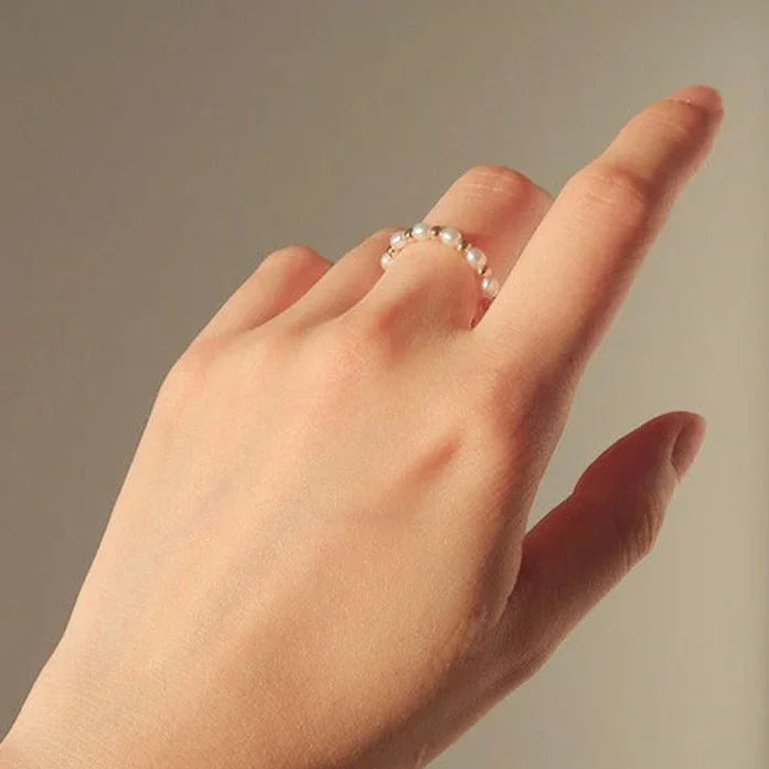 Pearl Choker, Bracelet & Ring 3-Piece Bundle Set