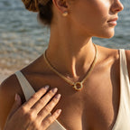 Camille Herringbone Pendant Necklace