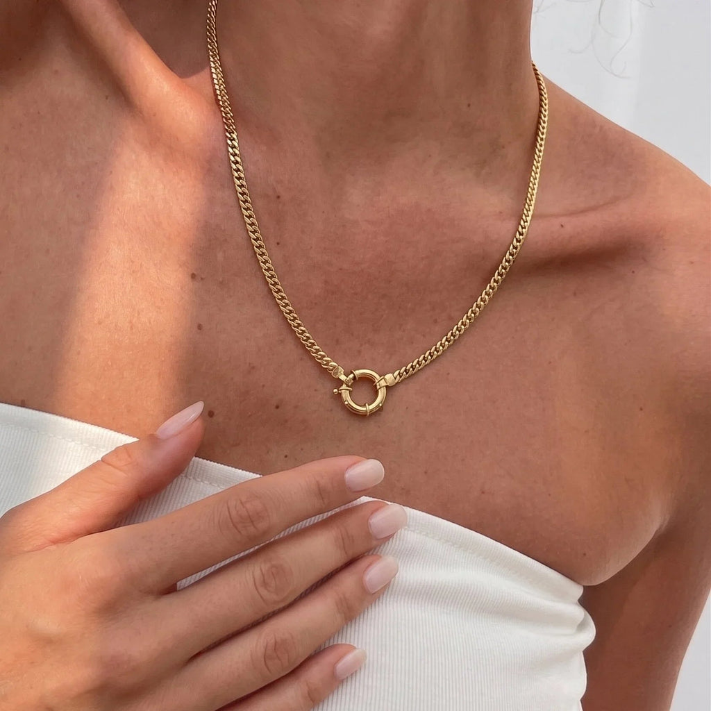 Camille Herringbone Pendant Necklace