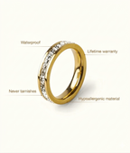 Brilliant Ring Gold Plated 18K