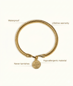 Saint Benedict Pendant Bracelet Gold Plated 18K