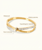 Roman Zirconia Bracelet Gold Plated 18K