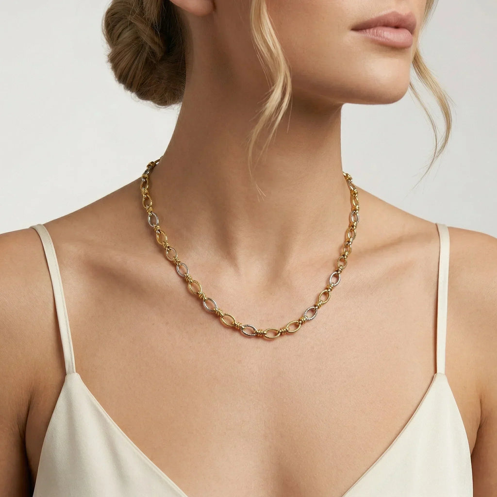 Beatrix Two-Tone Gold Necklace