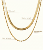Melina Layered Necklace Set Gold Plated 18K
