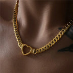 Amara Dainty Heart Charm Choker