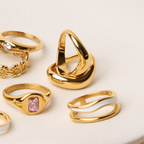 18K Gold Plated Double Trouble Stacking Ring Set of 2