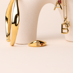 18K Gold Plated Mango Orange Zircon Ring