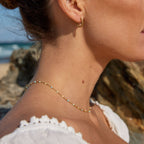 18K Gold Plated Twisted Hoop Earrings Lightweight
