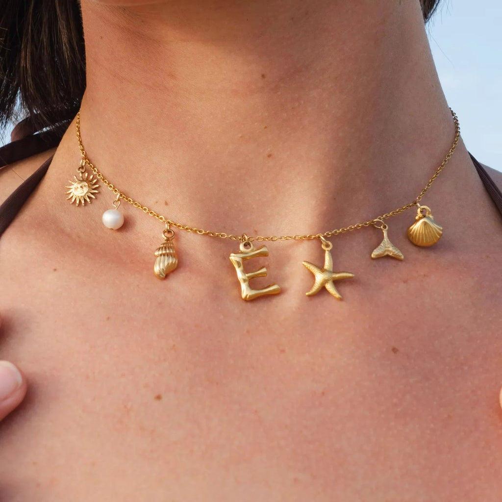 Marina Ocean Initial Necklace