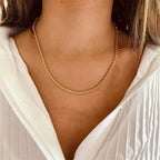 Rope Chain & Pearl Necklace Bundle Set