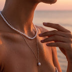Silver Freshwater Pearl Choker & Baroque Pendant Bundle Set