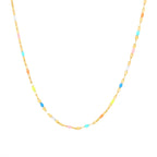 18K Gold Plated Rainbow Enamel Dainty Choker Necklace