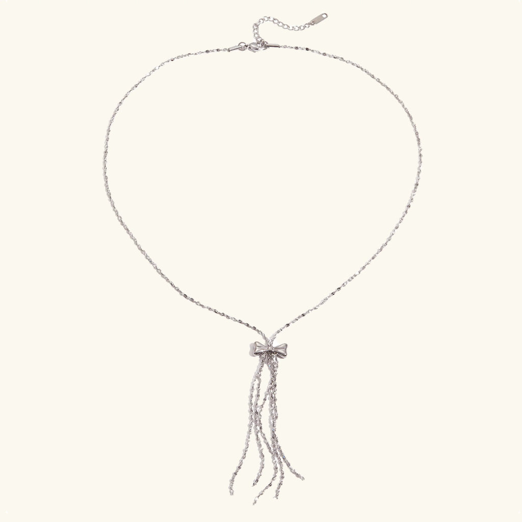 Silver Chain 3-Piece Necklace Bundle Set