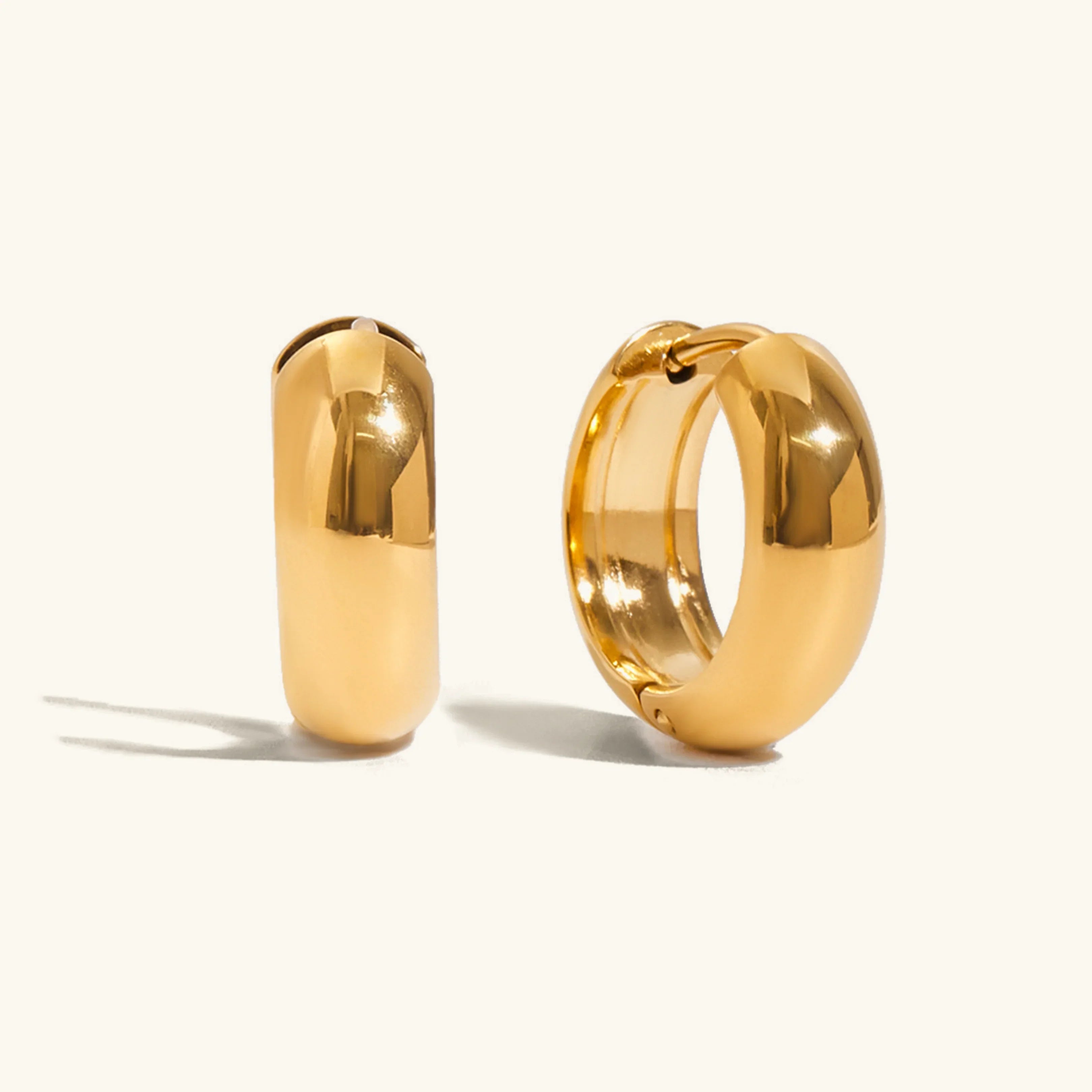 Staple Gold Hoops Trio Earrings Bundle Set