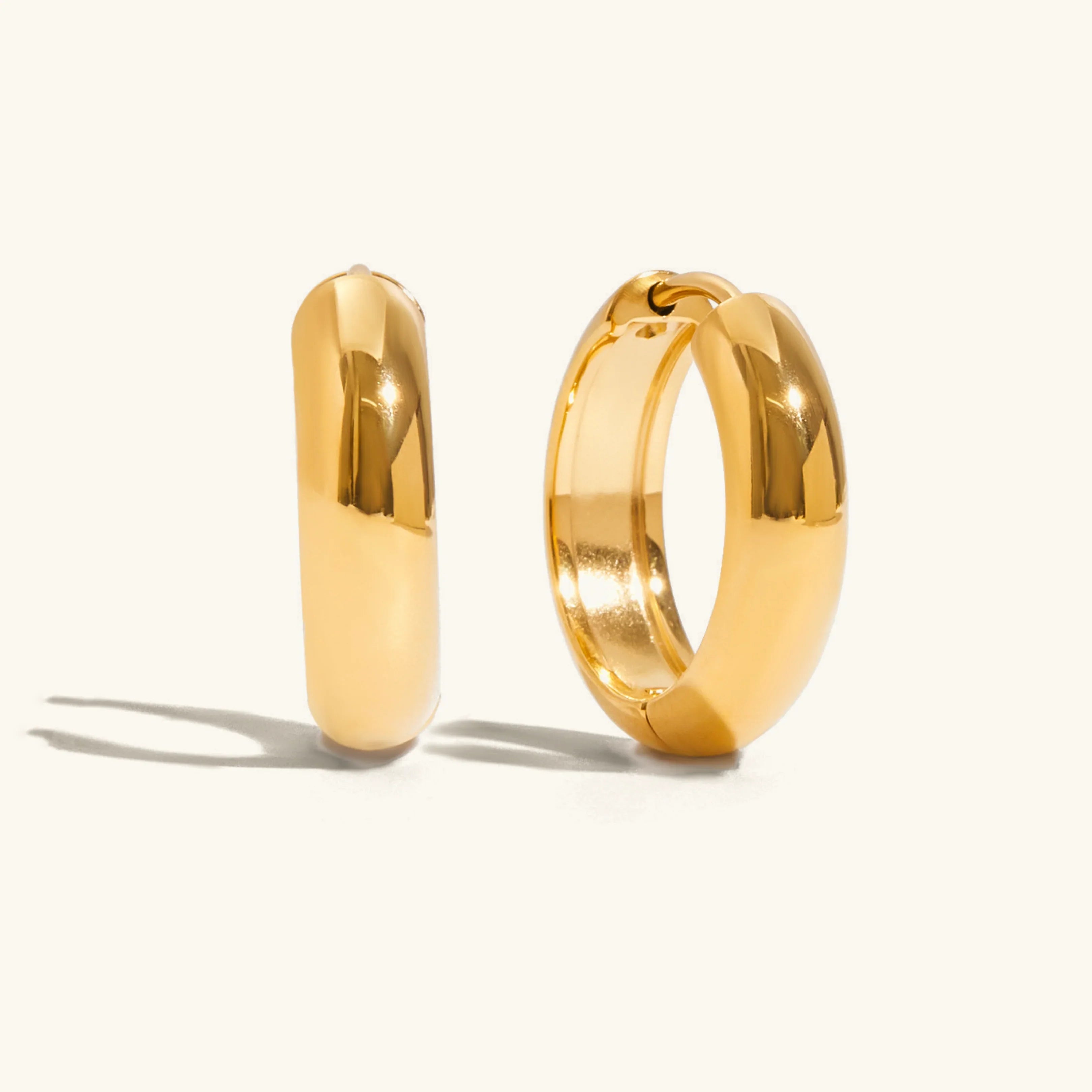Staple Gold Hoops Trio Earrings Bundle Set