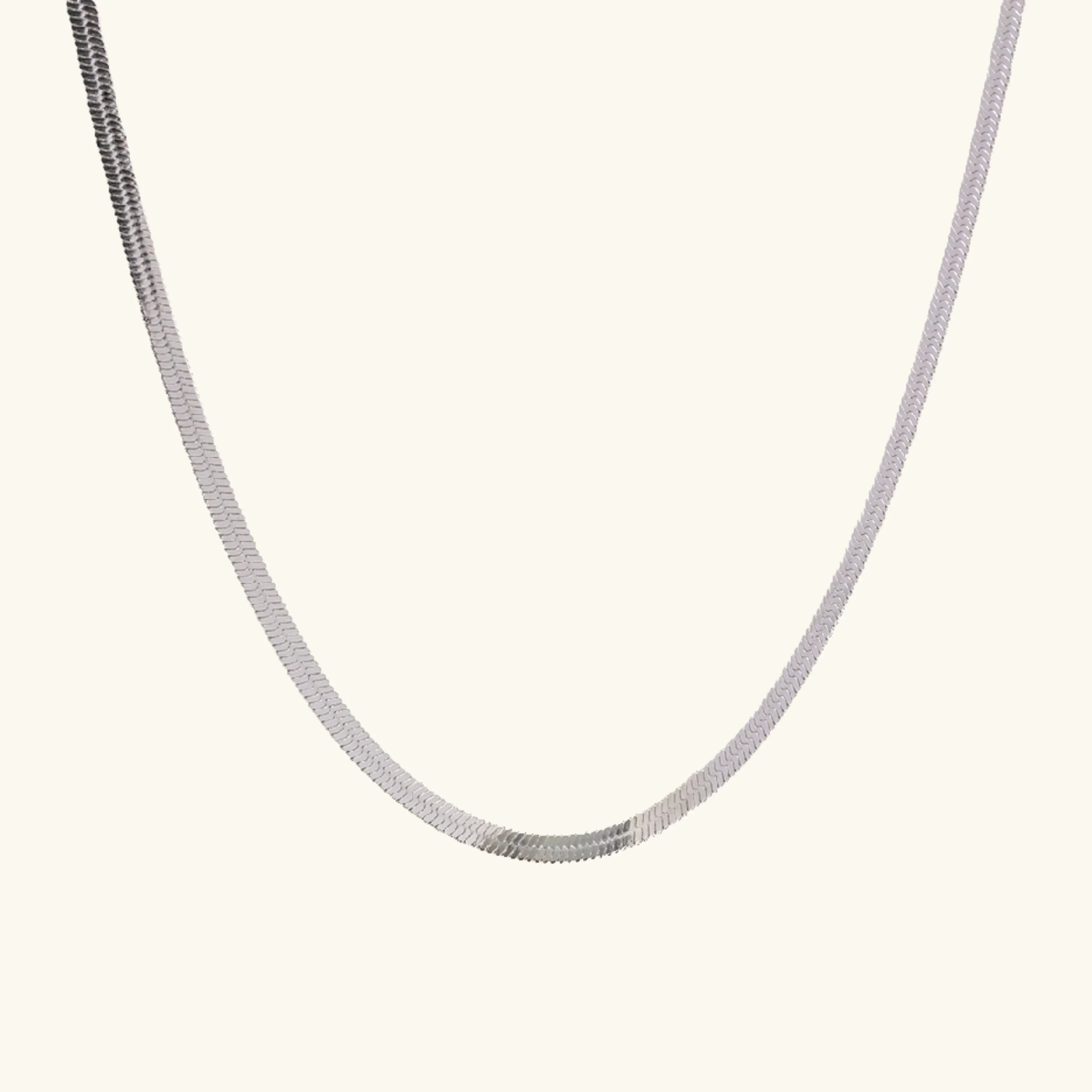 Silver Chain 3-Piece Necklace Bundle Set