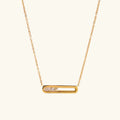 Thea Sculpted Gold Pendant Necklace