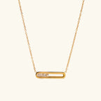 Thea Sculpted Gold Pendant Necklace