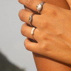 18K Gold Plated Mini Freshwater Pearl Ring 3 Colors