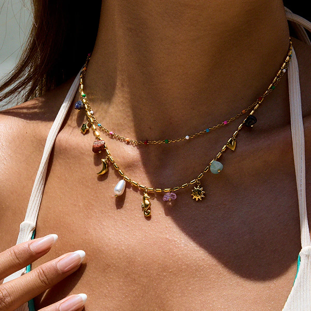 Marisol Coastal Charm Layered Necklace