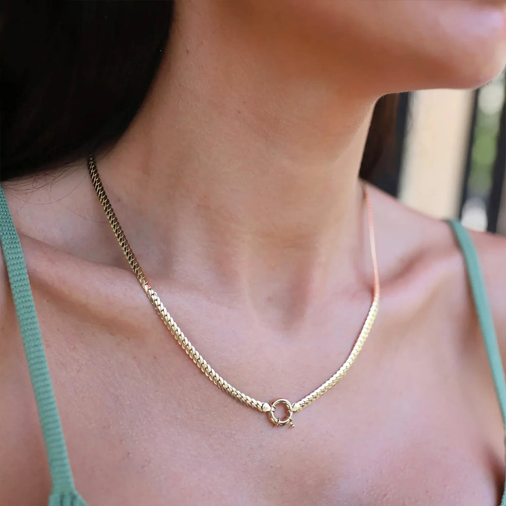 Camille Herringbone Pendant Necklace