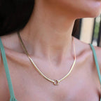 Camille Herringbone Pendant Necklace