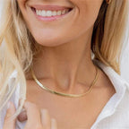 Seraphina Herringbone Chain Necklace