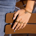 Swallow Pendant & Gold Chain Bracelet Bundle Set