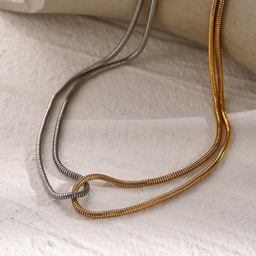 Sabine Two-Tone Chain Necklace