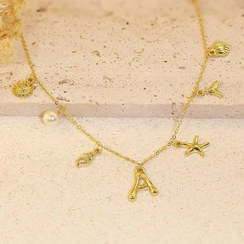 Marina Ocean Initial Necklace