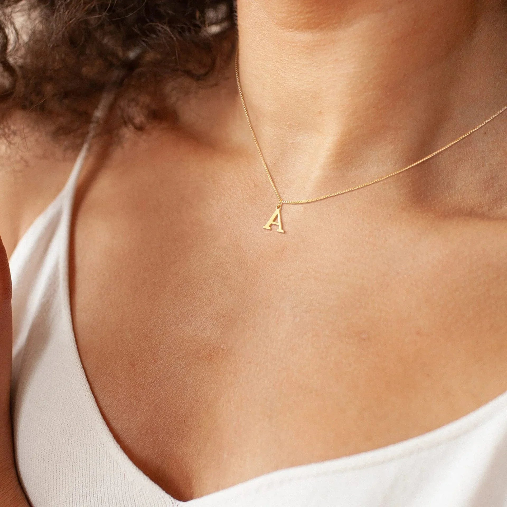 Liora Initial Letter Pendant Necklace