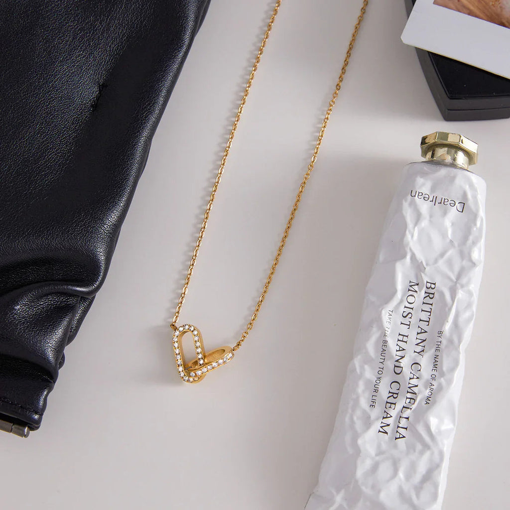 Rosaline Interlocking Diamond Pendant Necklace