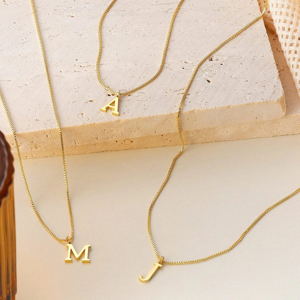 Liora Initial Letter Pendant Necklace