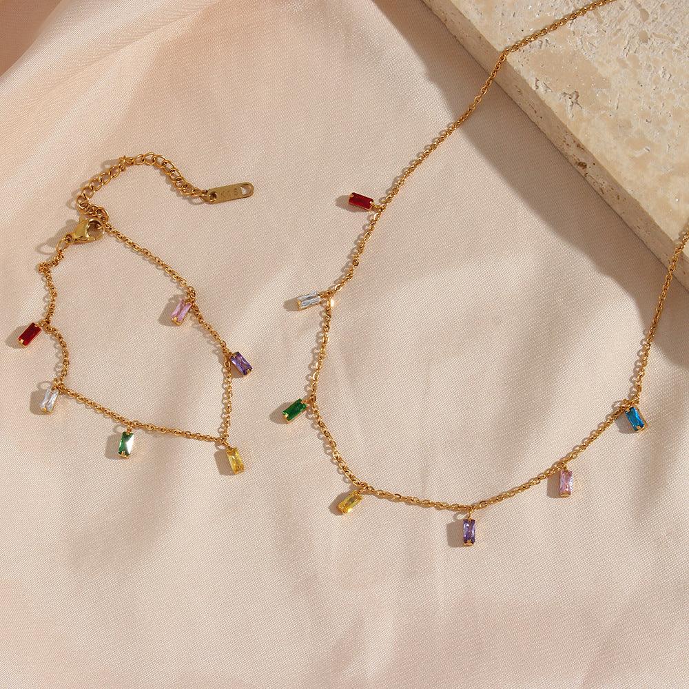 Aurélie Gemstone Pendant Necklace