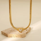 Amara Dainty Heart Charm Choker