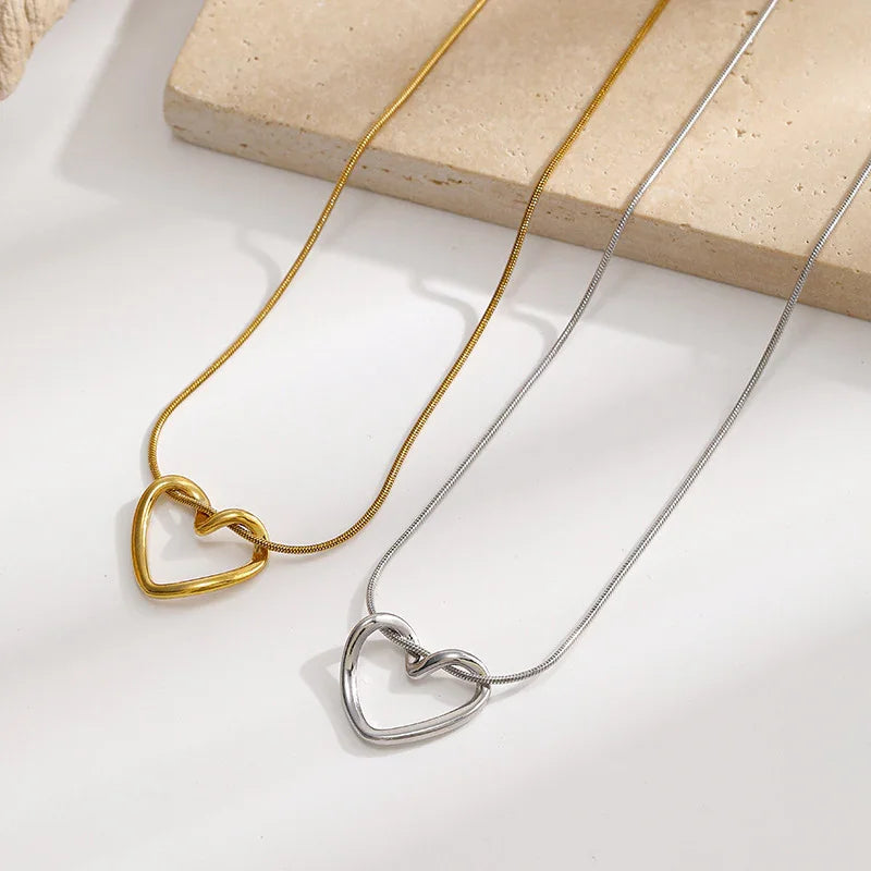 Wynn Knotted Heart Pendant Necklace