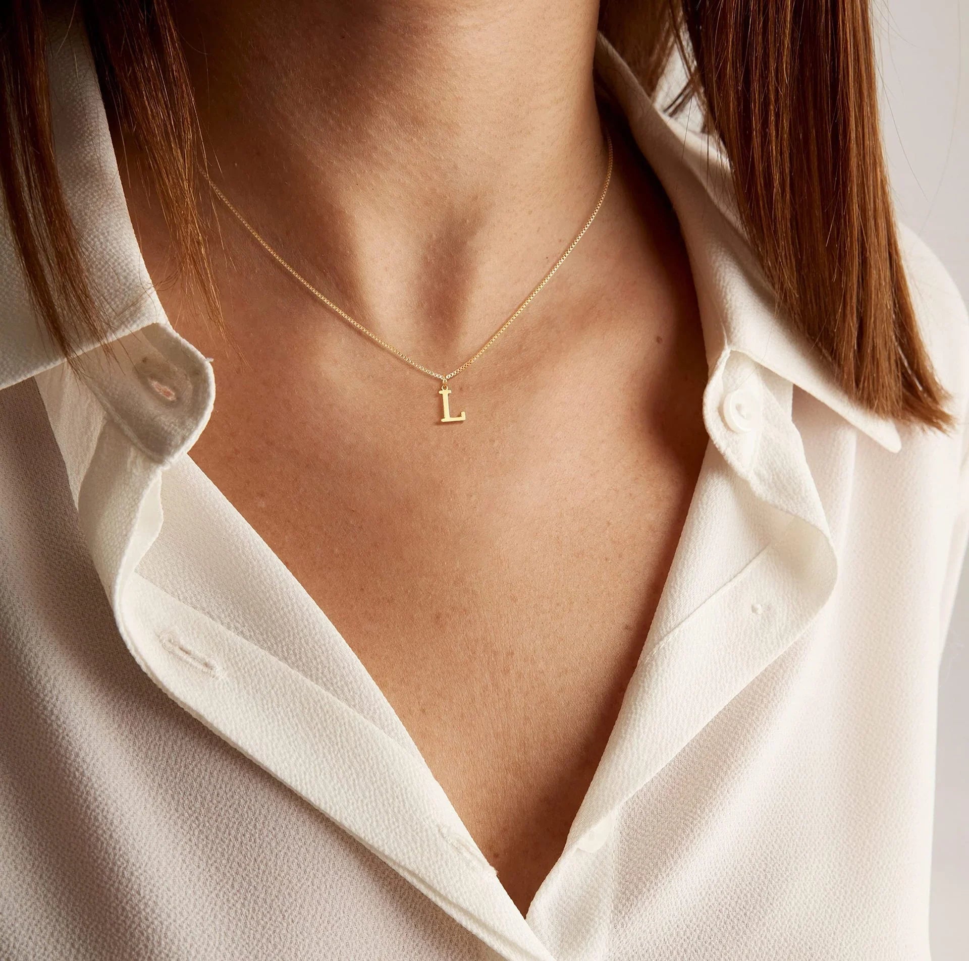 Liora Initial Letter Pendant Necklace