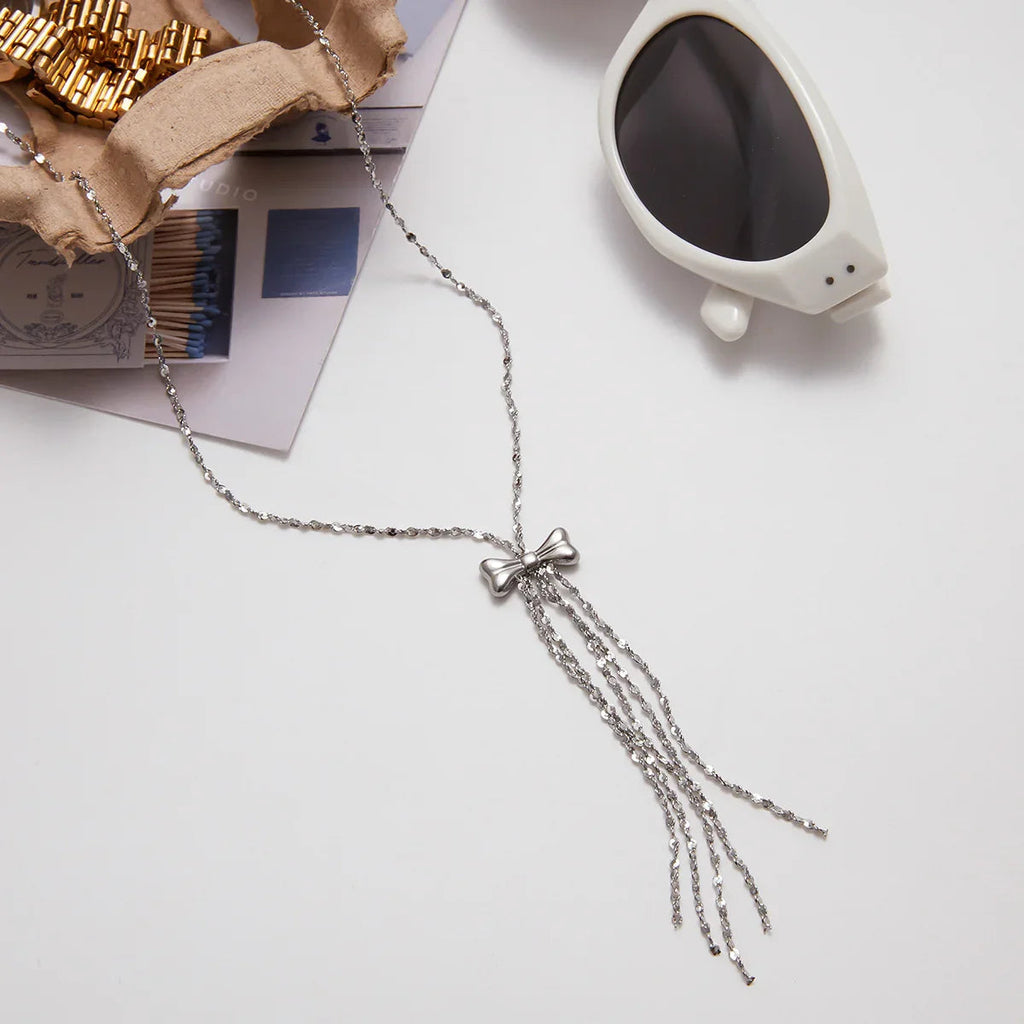 Silver Chain 3-Piece Necklace Bundle Set