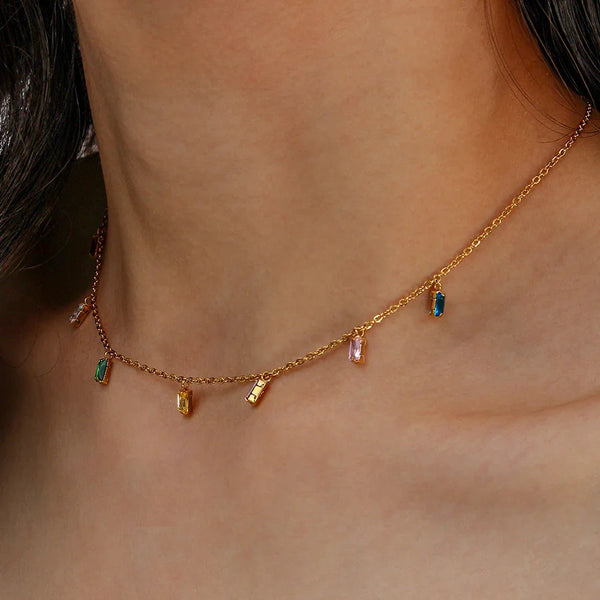 Aurélie Gemstone Pendant Necklace