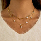 Clementine Diamond Clover Necklace